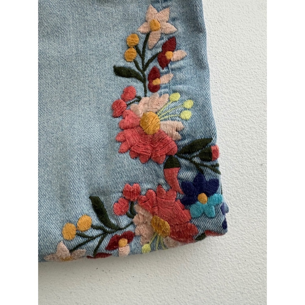 Pilcro and the Letterpress Light Wash Skinny Jeans with Floral Embroidery - Picture 10 of 10